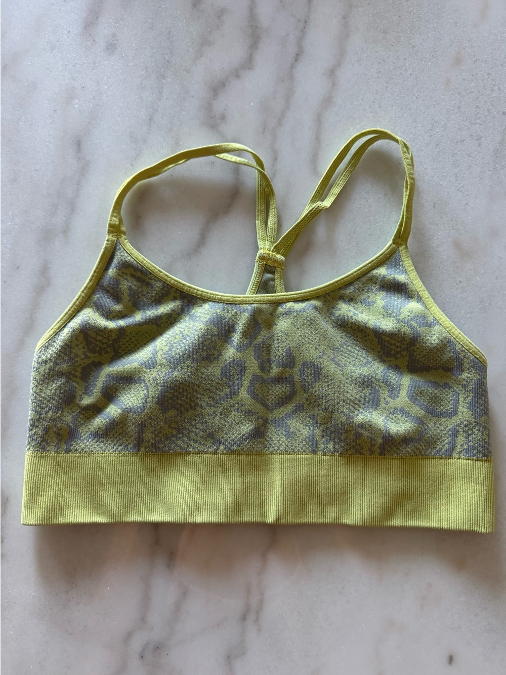 Bombshell Sportswear Yellow Animal Print Sports Bra